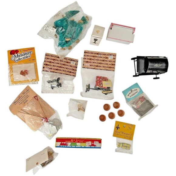 Miniature Dollhouse Accessories LOT Sealed 1:12 Vintage Variety Any Room NEW